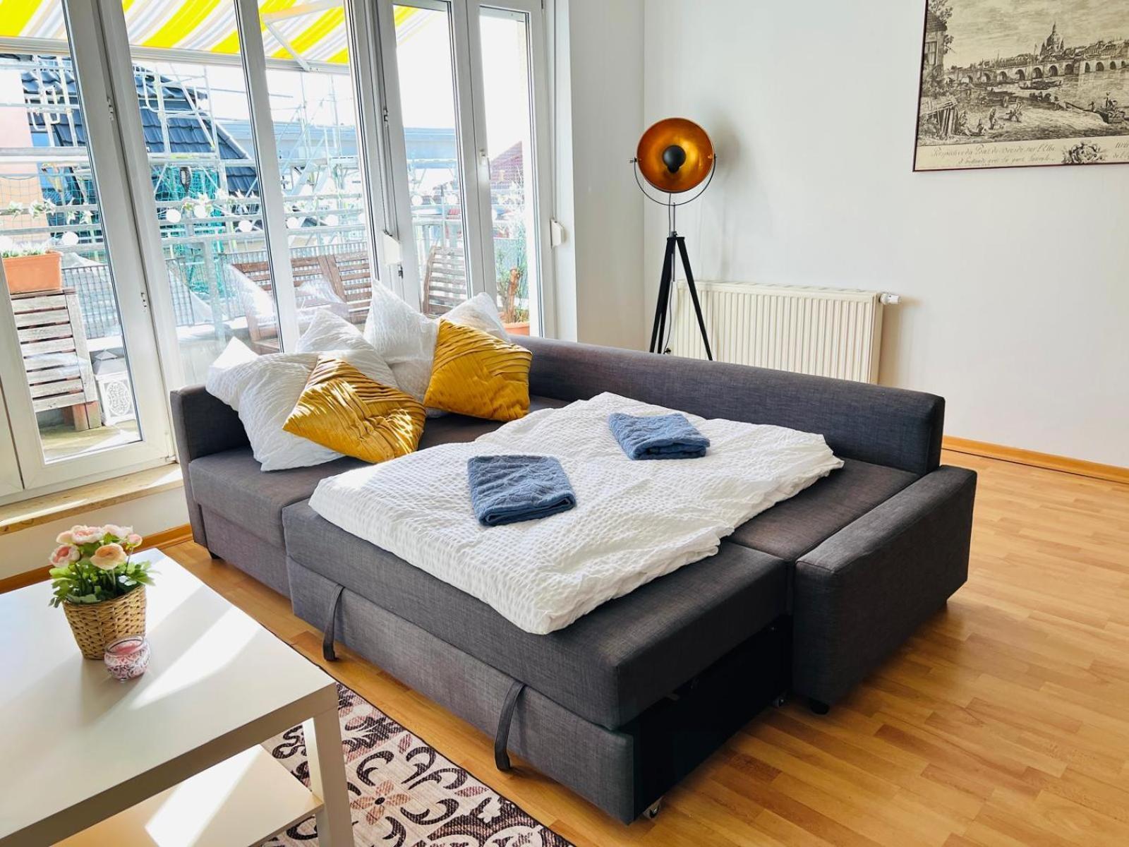 Stariva - Terrasse Ueber Dresden - Kaffeemachine - Netflix - Playstation - Brettspiele Apartment Bagian luar foto